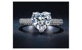 70% Silver White Gold Plated with 3 Carat Cubic Zirconia Ring
