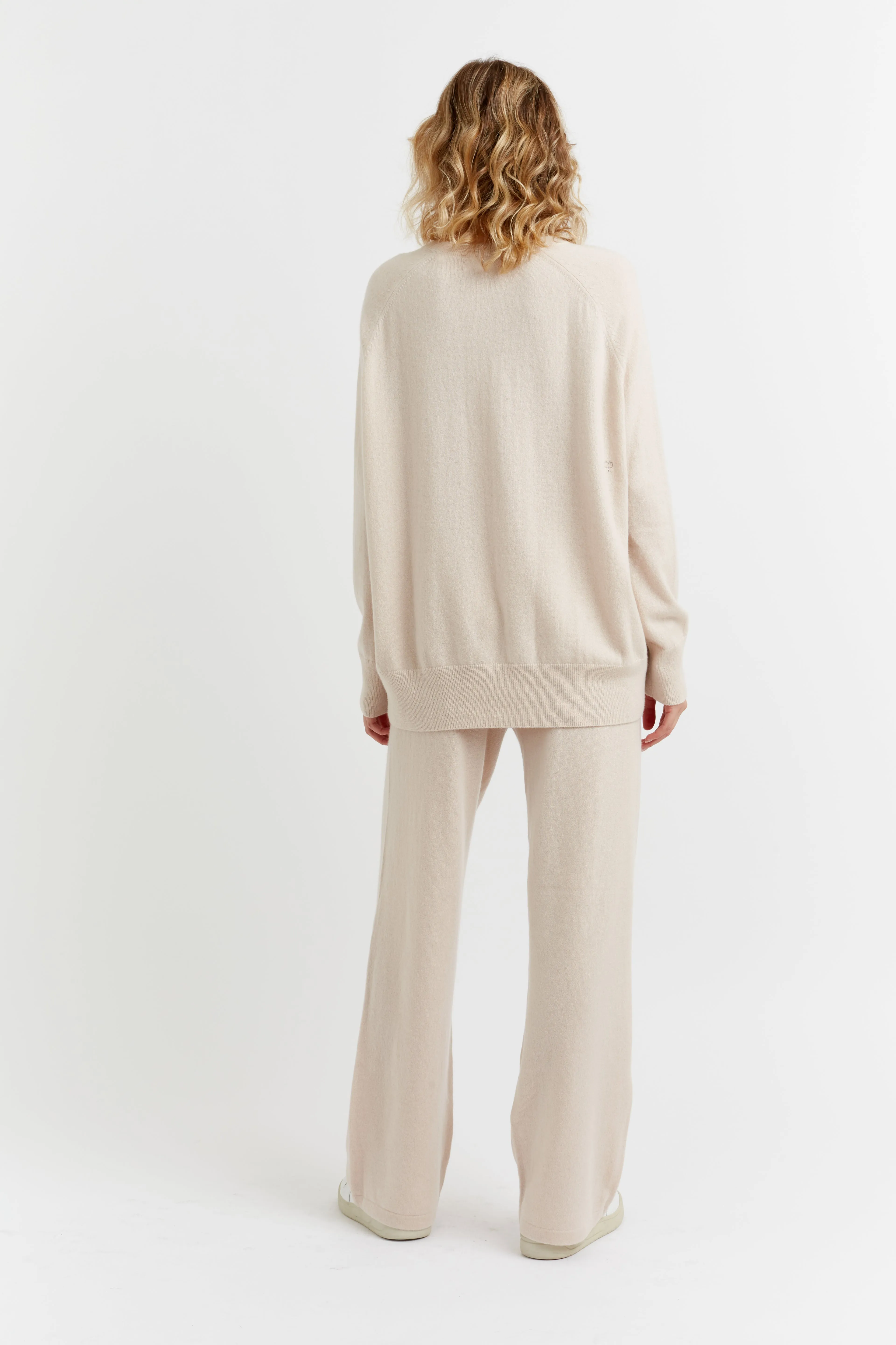 Bone Cashmere Slouchy Sweater