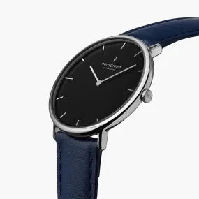 Native | Black Dial - Navy Blue Leather