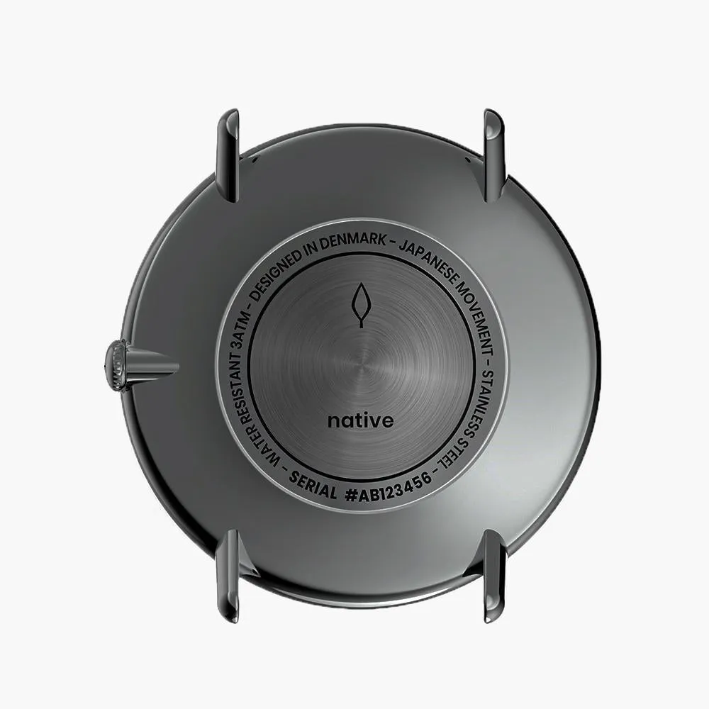 Native | Black Dial - Navy Blue Leather