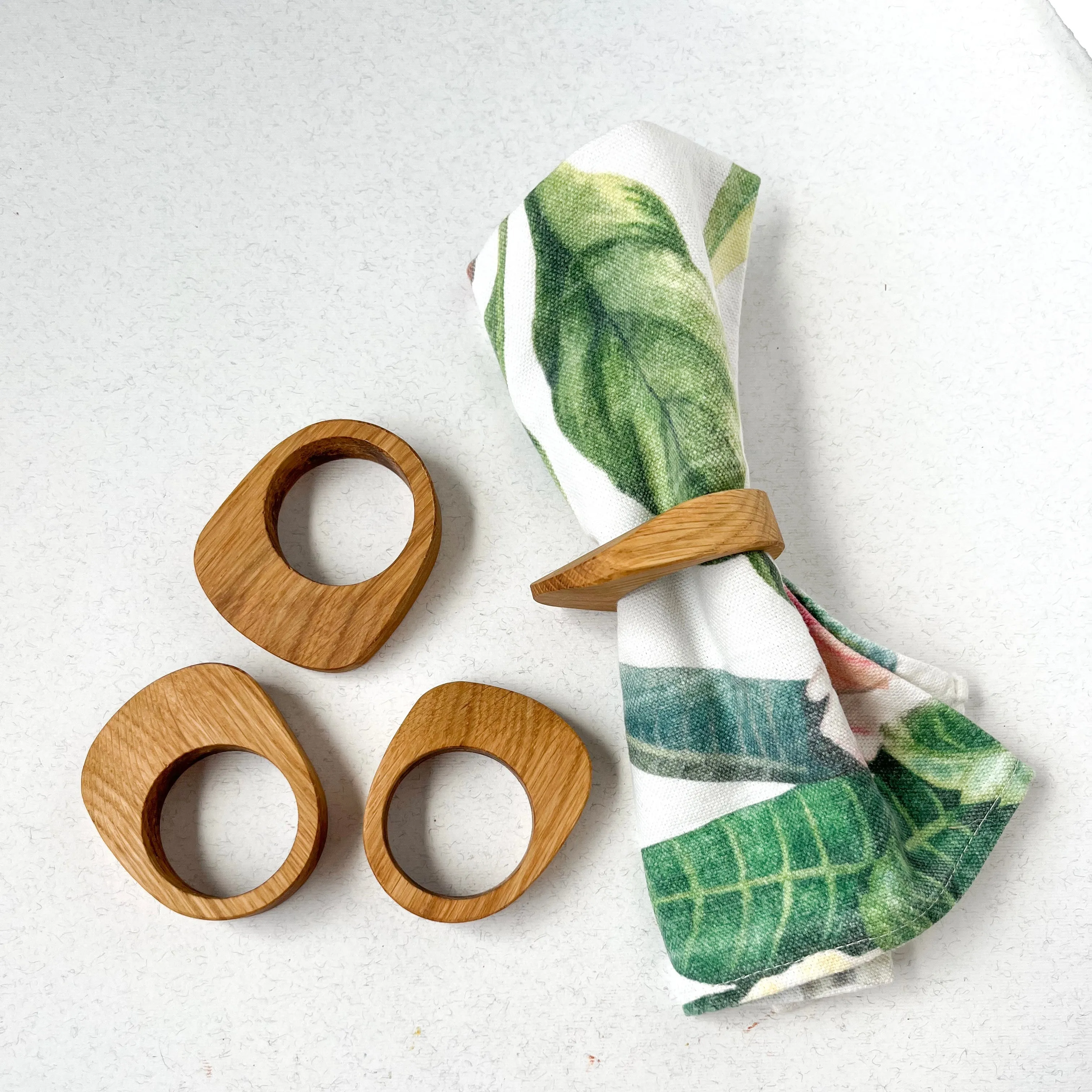 Oak Napkin Rings